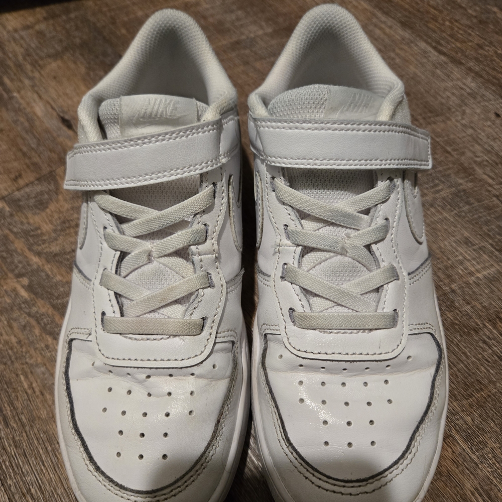 Nike Kids White Leather Sneakers